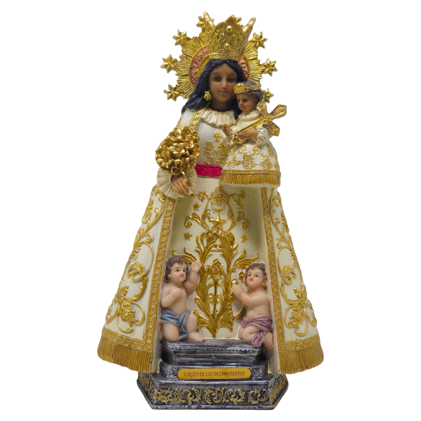 Virgen de los Desamparados 12-Inch Statue – Our Lady of the Forsaken, Resin Material, Ideal for Home Decor, Catholic Gifts, Church Altars image 0