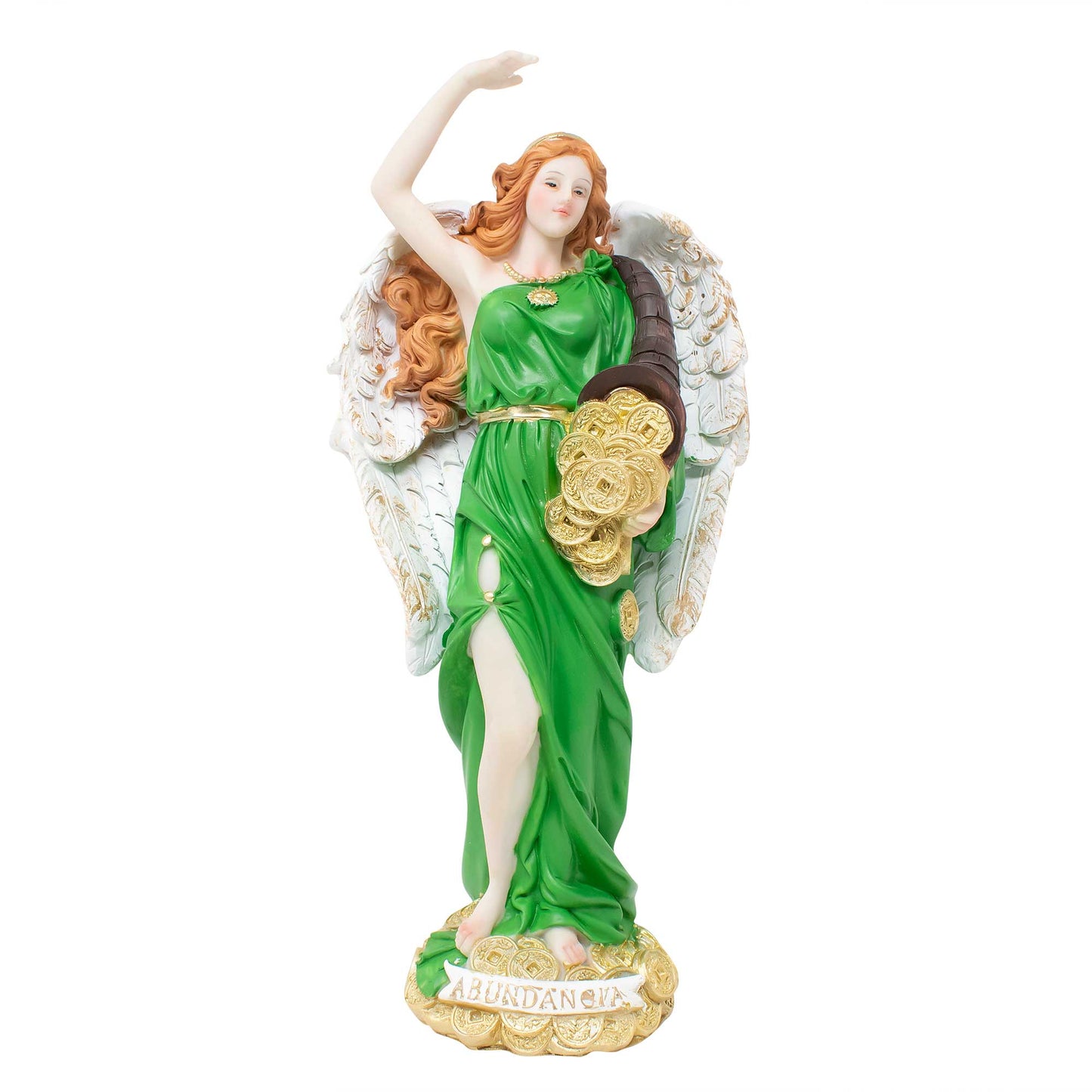 MrcjSales - Angel Abundance Resin Statue | Multiple Sizes | Detailed Craftsmanship | Spanish Name | Spiritual Decor - M x 12" inches image