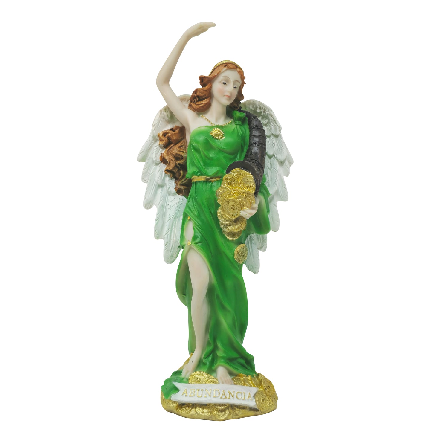 MrcjSales - Angel Abundance Resin Statue | Multiple Sizes | Detailed Craftsmanship | Spanish Name | Spiritual Decor - S x 8" inches image