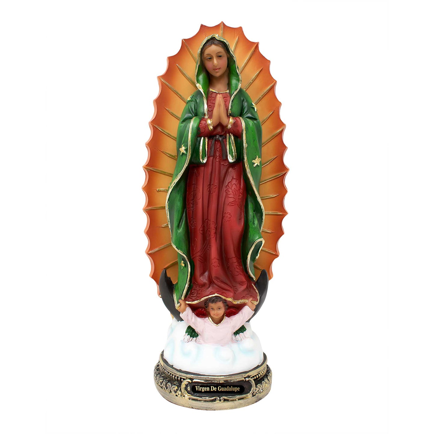 Our Lady of Guadalupe Statue, 12 Inches, Resin Craftsmanship, Virgen de Guadalupe, Church, Home Decor, Gifts mrcjsales - M x 12" inches image
