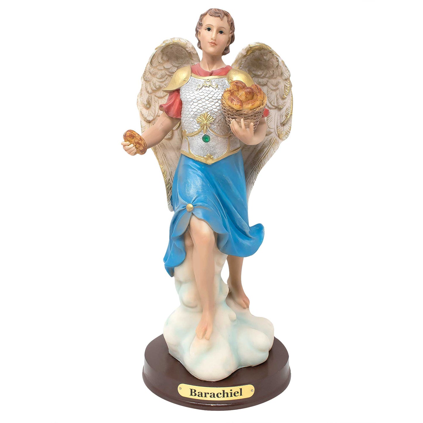 12-Inch Archangel Barachiel Statue - Angel of Blessings and Chief Guardian Angel - Religious Figurine for Home Decor & Spiritual Protection image 0