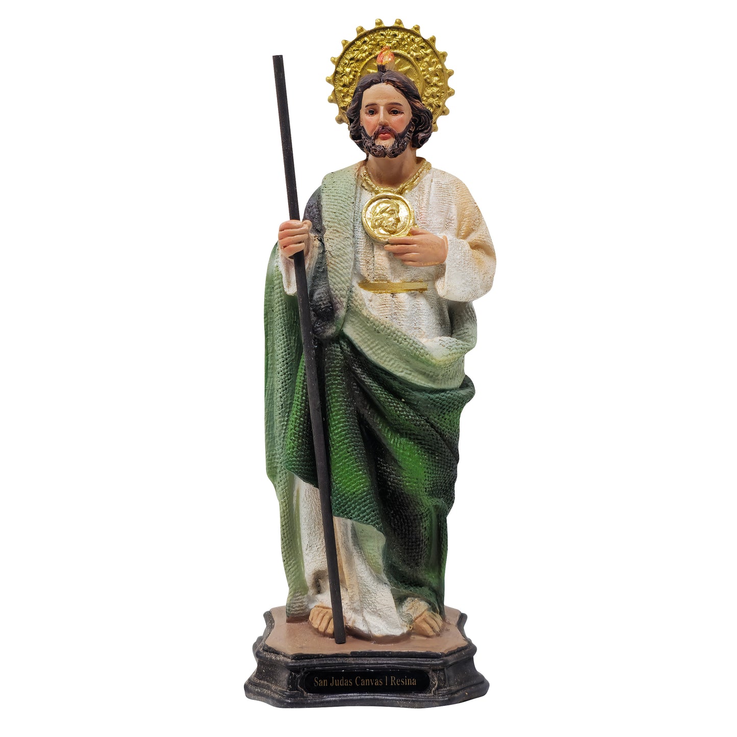 MrcjSales - St. Judas Canvas Statue | San Judas | Multiple Sizes | Resin Craft | Ideal for Church, Home, Gifts - S x 8" inches image