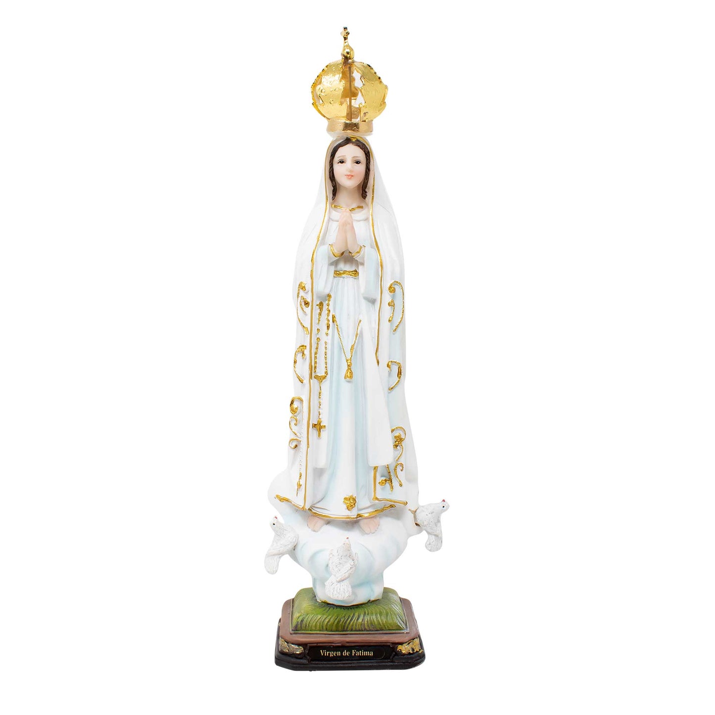 Virgin of Fatima Resin Statue Sculpture for Altars, Prayers, & Gifts Virgen de Fatima 12', 16', 24' inches image 0