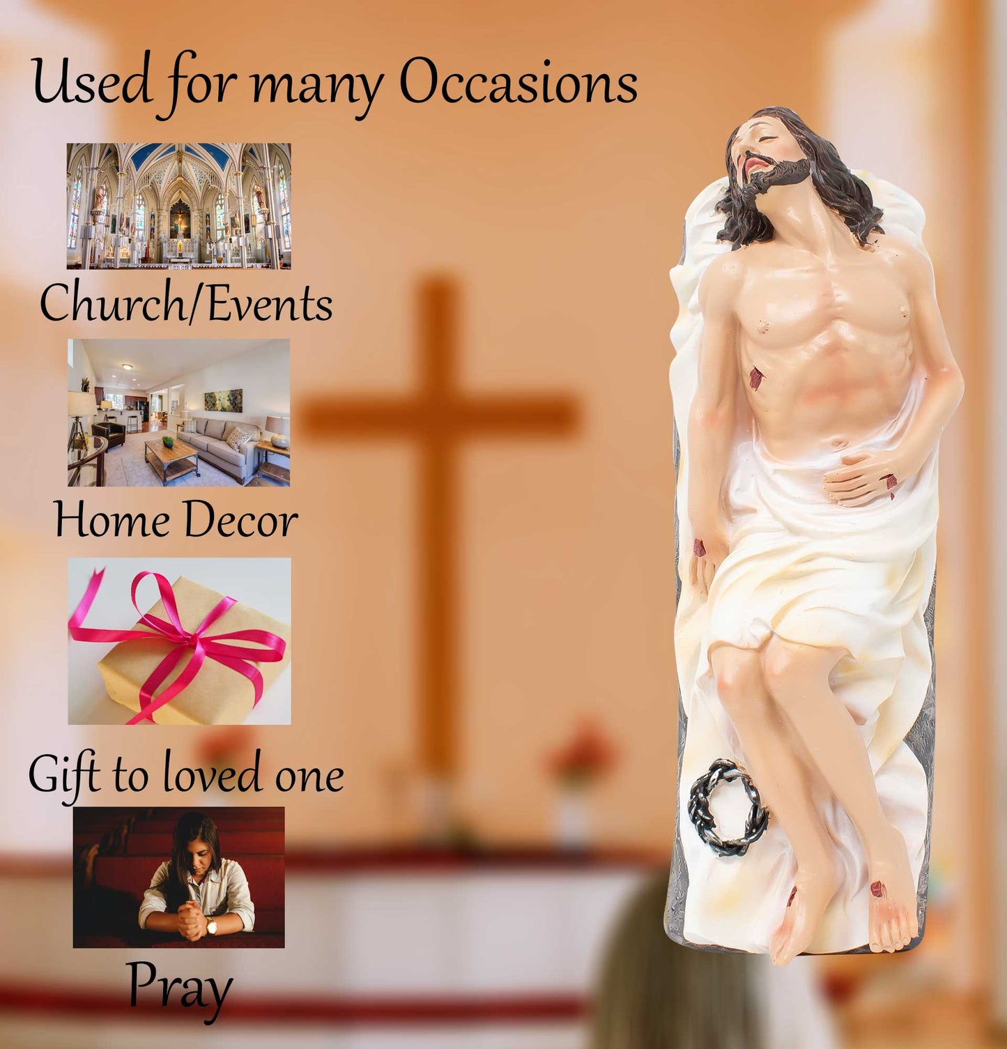 MrcjSales - The Holy Sepulcher Resin Statue | Multiple Sizes | Realistic Appearance | Church Services, Home Decor, Gifts | Trusted Quality image 4
