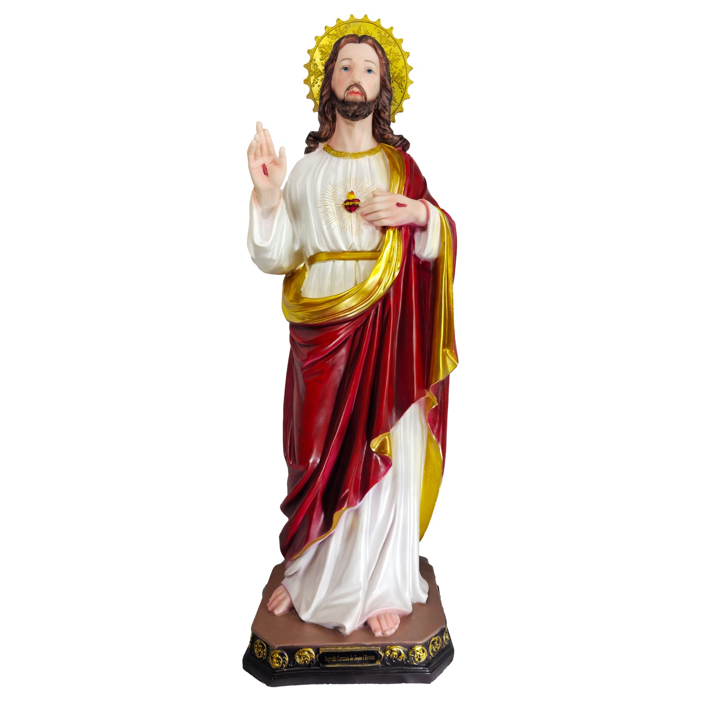 MrcjSales - Sacred Heart of Jesus Statue | Inspiring Religious Decor in Multiple Sizes | Durable Resin | Ideal for Churches, Homes, Gifts image 4