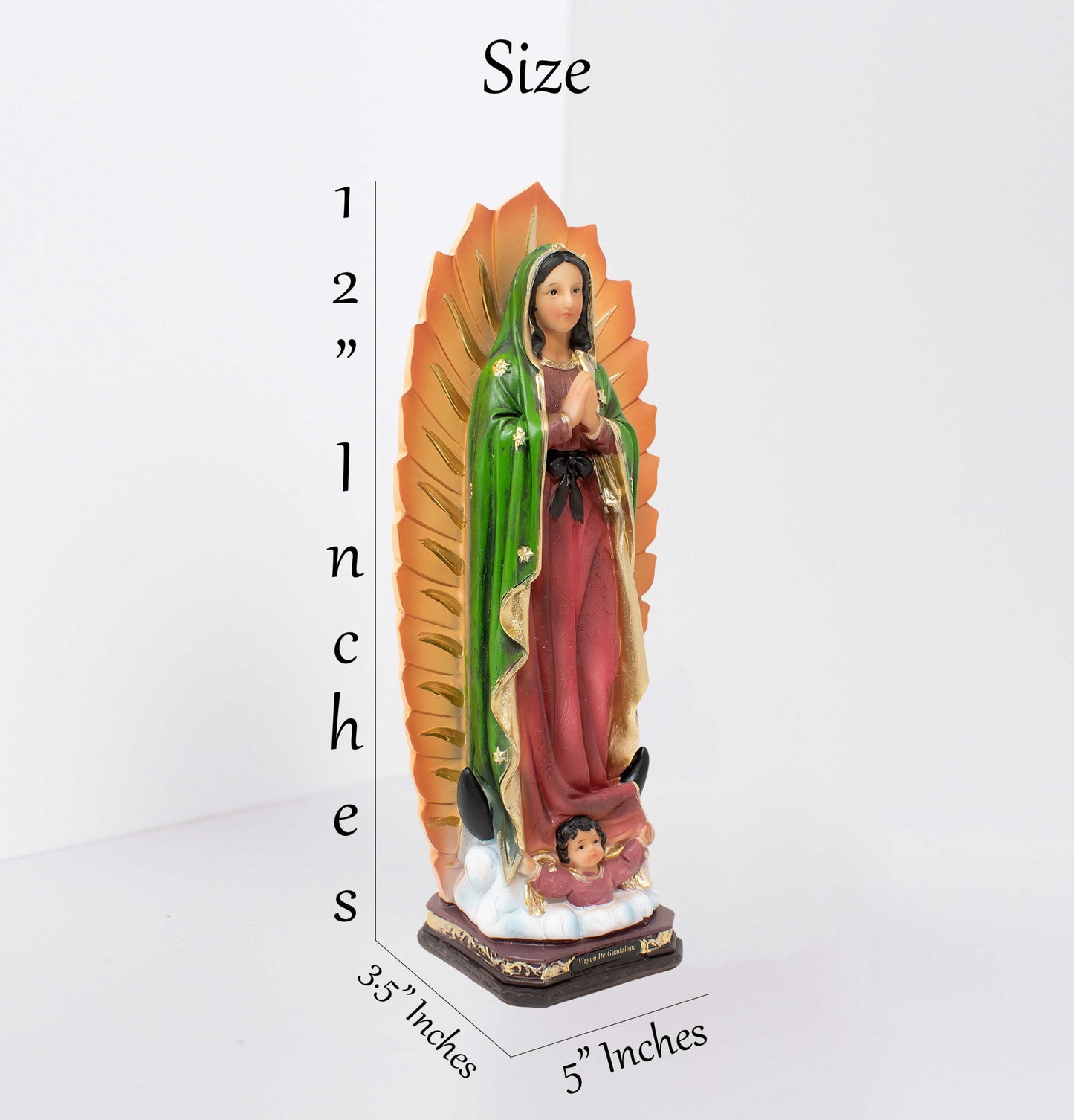 Our Lady of Guadalupe Statue 12 inch and 16 inch Resin Craftsmanship Virgen de Guadalupe Church Home Decor Gifts mrcjsales image 4