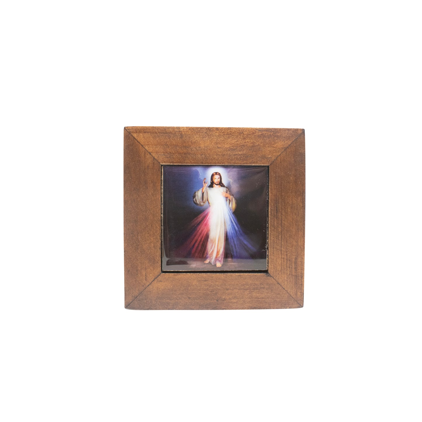 MrcjSales Divine Mercy Jewelry Box - Beautifully Crafted Design | Gift for Loved Ones | Religious Symbolism | High-Quality Materials | Versatile Use - Small - 3"x3" Inches image