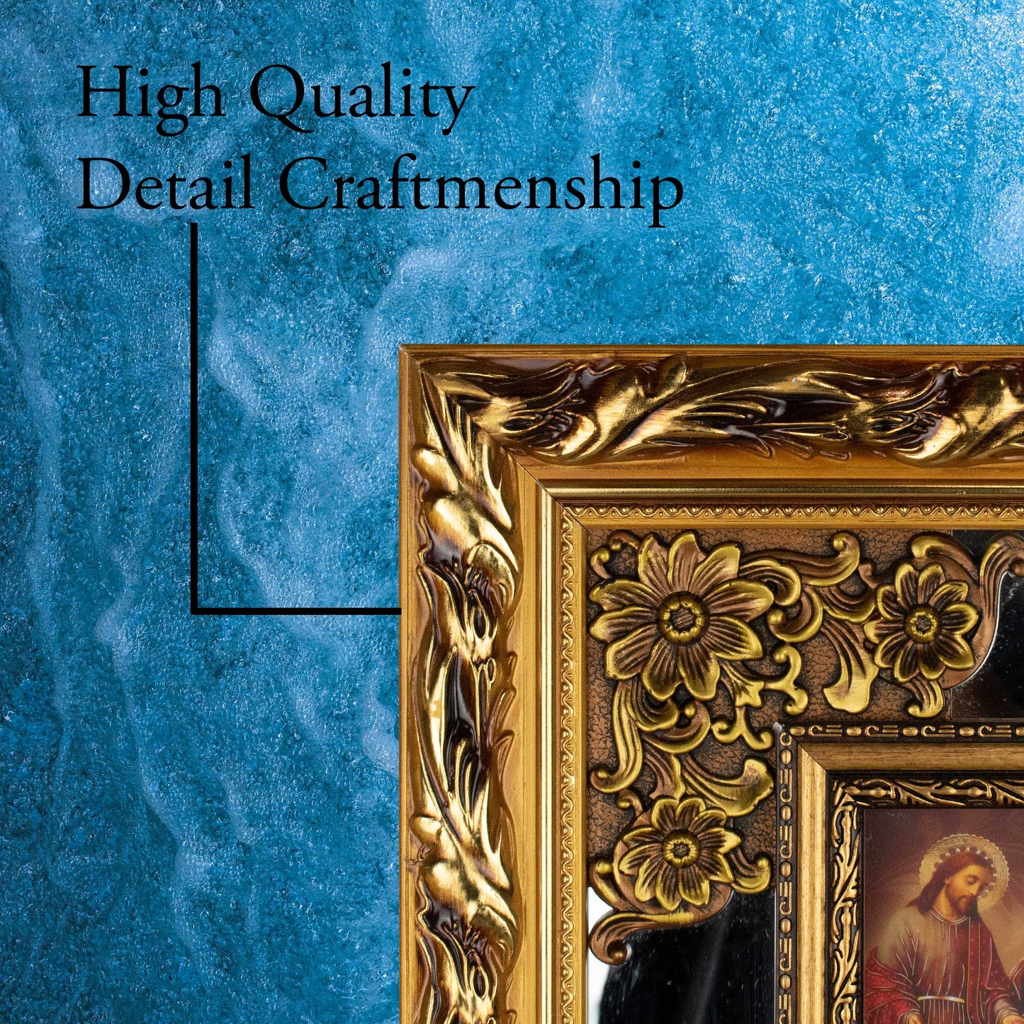 Our Lady of Guadalupe, Saint Judas, Holy Trinity - Glass | Led Light Frame image 4