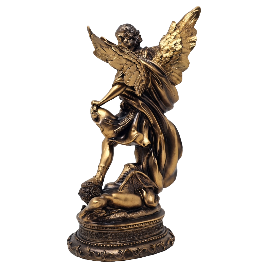 Saint Michael Archangel 12" Statue (San Miguel Arcángel) – Bronze Resin Design, Detailed Depiction, Leader of Angels, Protection, image 4
