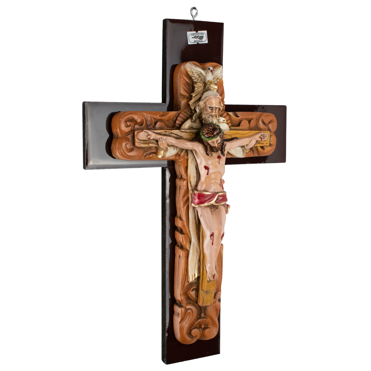 Mrcjsales: Holy Trinity Crucifix | Santísima Trinidad Cruz | Polyester & Resin | Unique Design | Multiple Sizes | Made in Mexico | Perfect Christian Gift! image 6