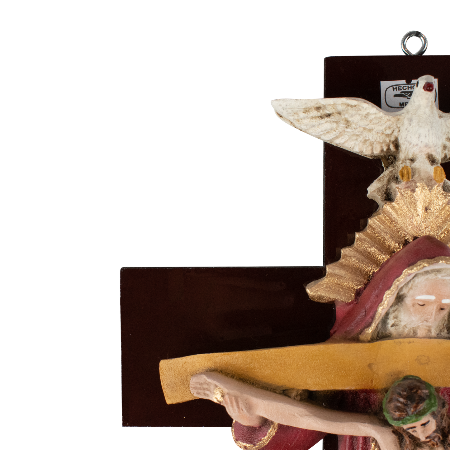 Mrcjsales: Holy Trinity Red Crucifix | Santísima Trinidad| Polyester & Resin | Multiple Sizes | Made in Mexico | Perfect Christian Gift! image 6