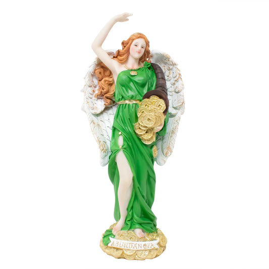 MrcjSales - Angel Abundance Resin Statue | Multiple Sizes | Detailed Craftsmanship | Spanish Name | Spiritual Decor image 0
