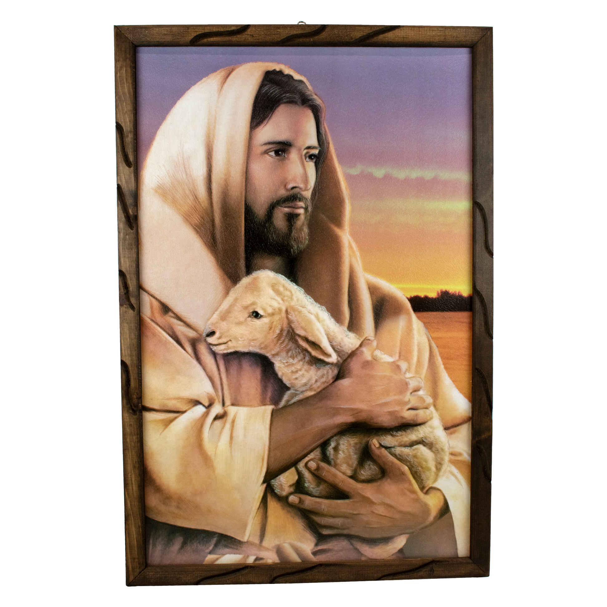 Mrcjsales: The Good Shepherd Wooden Frame |Healing Icon | Unique & Authentic | Perfect Gift | Multiple Sizes image 0