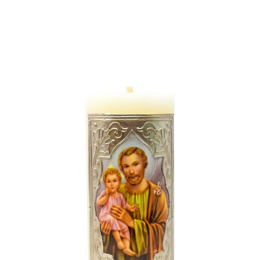 mrcjsales - St. Joseph Easter Candle 7" - 1/2 Kilo. Divine Symbol of Faith & Hope. Meaningful Gift for Celebrations! image 1