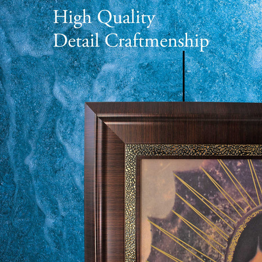 MrcjSales - Our Lady of Guadalupe Mc Marco Frame | Oil/Wood | 41x29 Inches | Very Detailed image 1