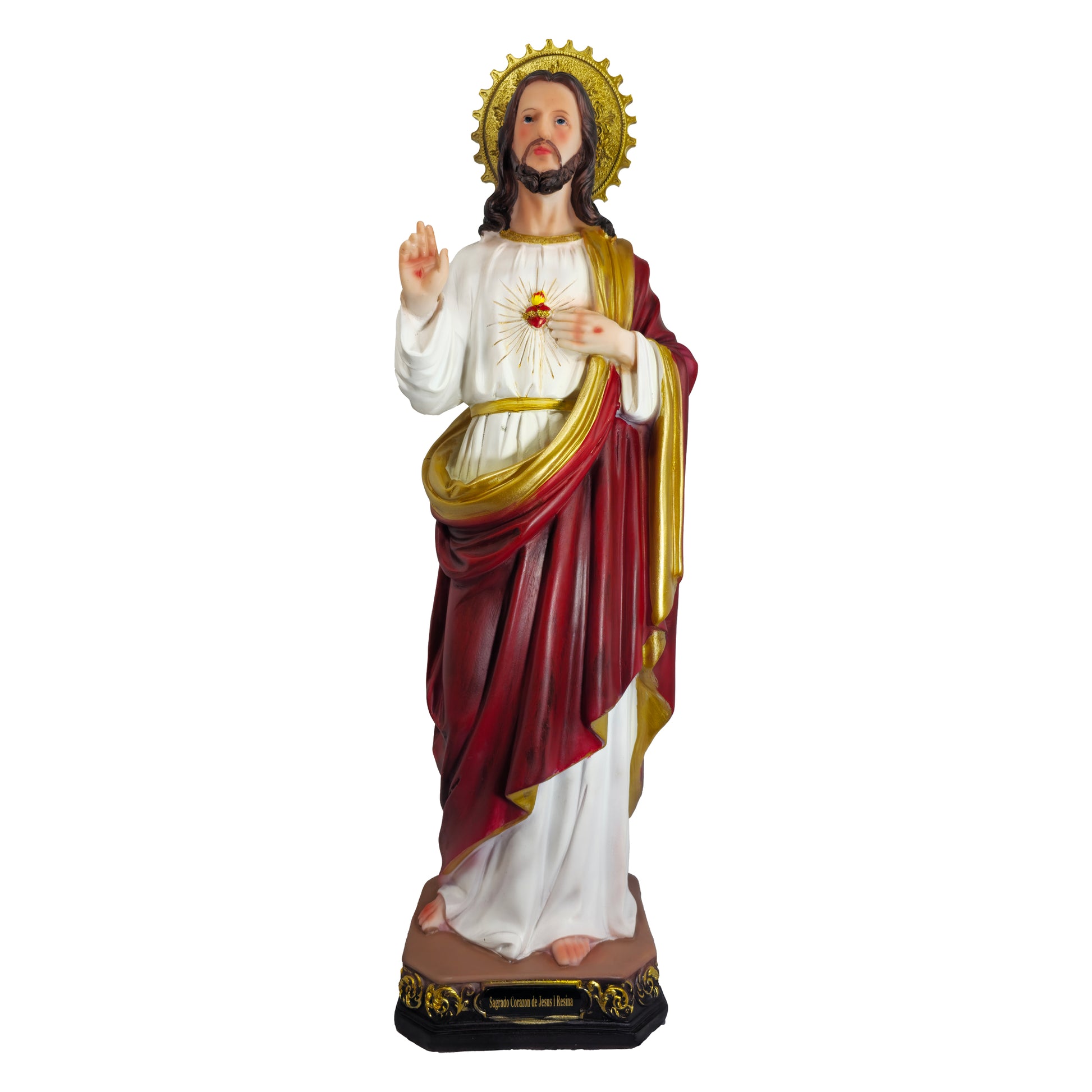 MrcjSales - Sacred Heart of Jesus Statue | Inspiring Religious Decor in Multiple Sizes | Durable Resin | Ideal for Churches, Homes, Gifts image 3