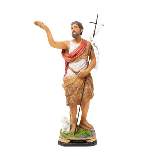 MrcjSales - Saint John Baptist Statue | Multiple Sizes | Realistic Resin Craft | Ideal for Church, Home, Gifts - M x 12" inches image