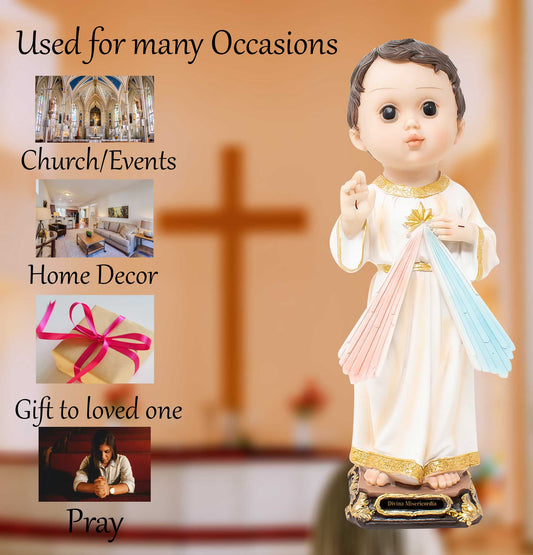 MrcjSales - Divine Mercy Infinite Resin Statue | Divina Misericordia | Multiple Sizes | Beautiful Catholic Home Decor image 4