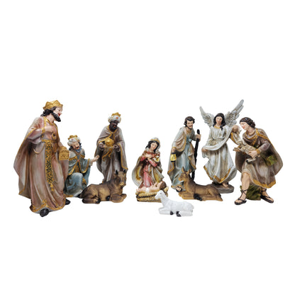 MrcjSales Nativity Set | High-Quality Resin | 12-Piece Masterpiece | Meaningful Christmas Tradition | Multipurpose Set | Exceptional Detail Design | Ideal for Devotion and Reflection Nativity Set #7 - M x 12" inches image