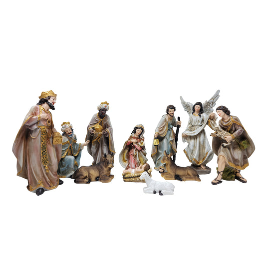 MrcjSales Nativity Set | High-Quality Resin | 12-Piece Masterpiece | Meaningful Christmas Tradition | Multipurpose Set | Exceptional Detail Design | Ideal for Devotion and Reflection Nativity Set #7 - M x 12" inches image