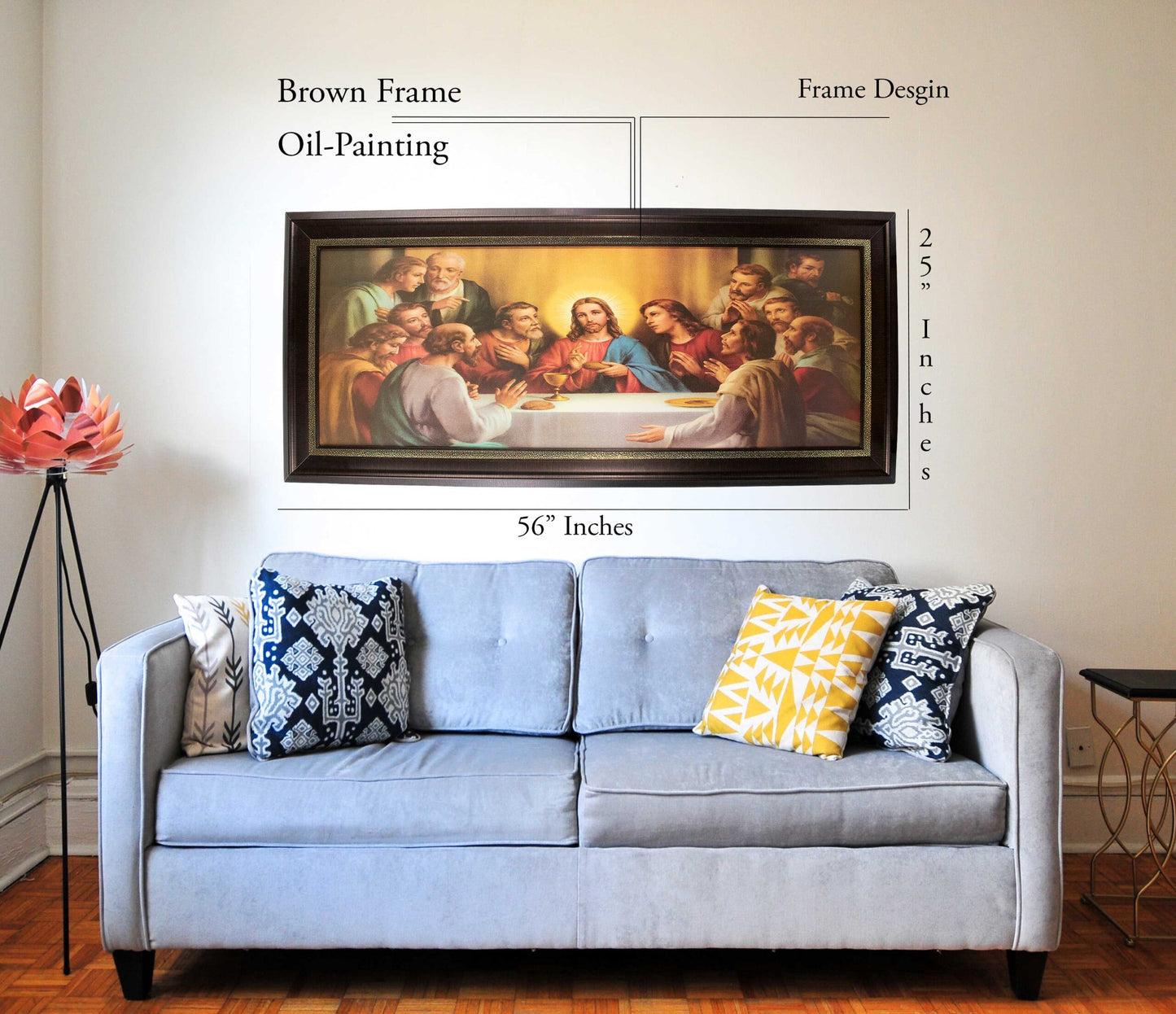 MrcjSales - Last Supper Original Marco Brown Frame | Oil/Wood | Multiple Sizes | Very Detailed image 2