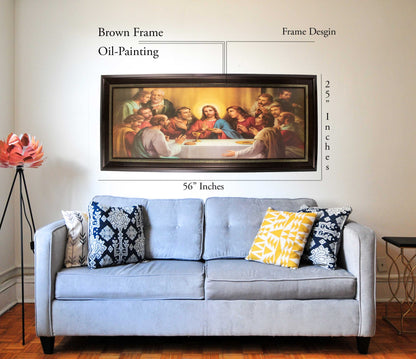 MrcjSales - Last Supper Original Marco Brown Frame | Oil/Wood | Multiple Sizes | Very Detailed image 2