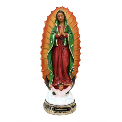Our Lady of Guadalupe Statue, 12 Inches, Resin Craftsmanship, Virgen de Guadalupe, Church, Home Decor, Gifts mrcjsales - M x 12" inches image