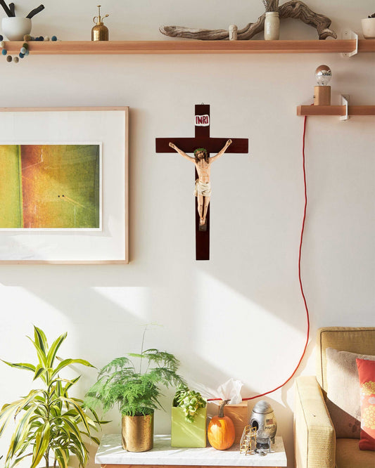 Mrcjsales: Jesus Christ Crucified White | Jesus Cristo Polyester | Religious Symbol | Various Sizes | Quality Craftsmanship | Made in Mexico image 1