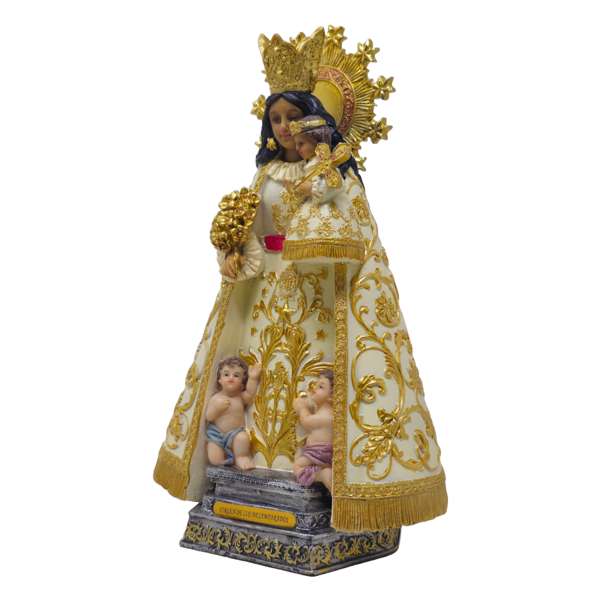 Virgen de los Desamparados 12-Inch Statue – Our Lady of the Forsaken, Resin Material, Ideal for Home Decor, Catholic Gifts, Church Altars image 1