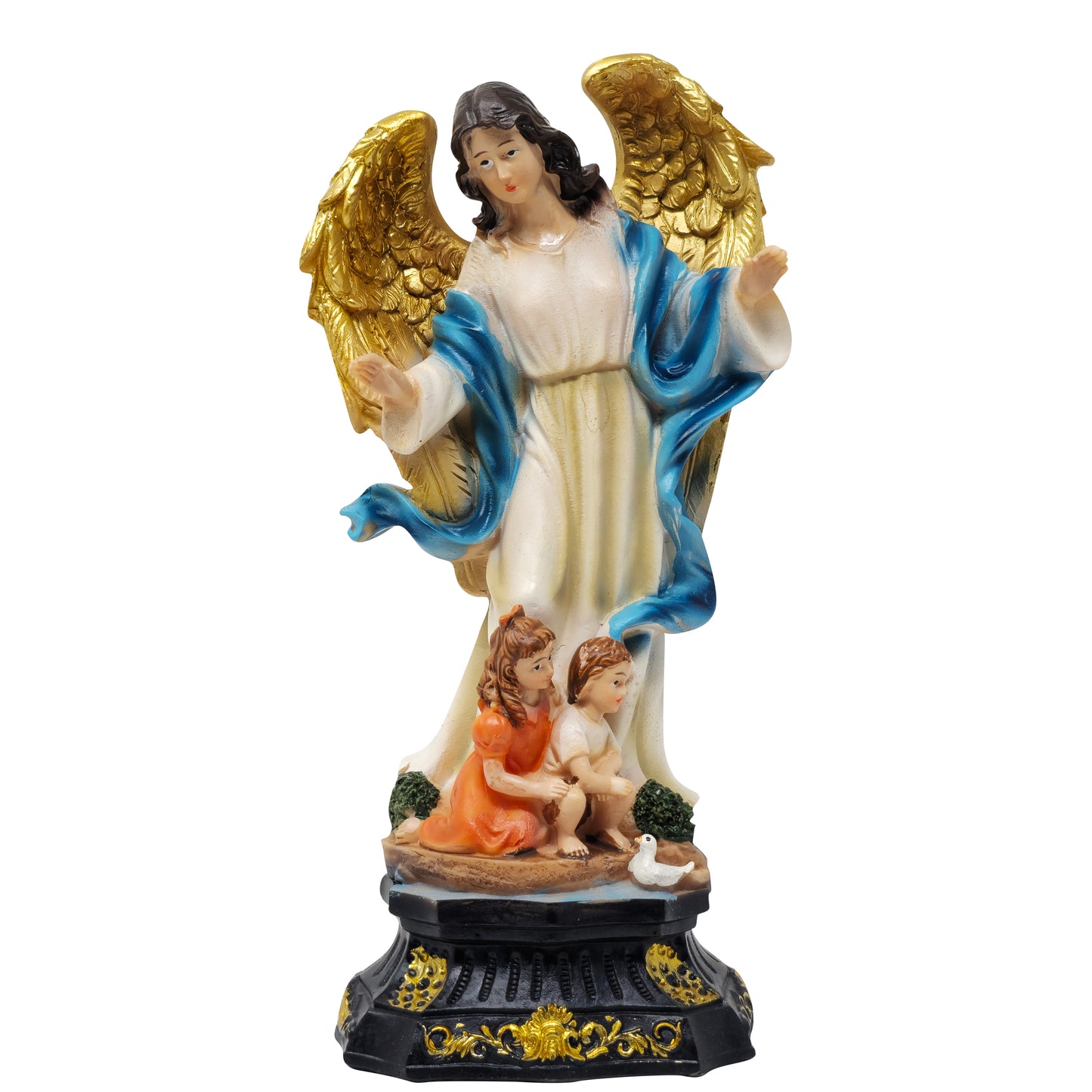 MrcjSales - Guardian Angel Resin Statue | Angel de la Guarda | Multiple Sizes | Church, Home Decor, Gifts | Spanish Name Engraved image 6
