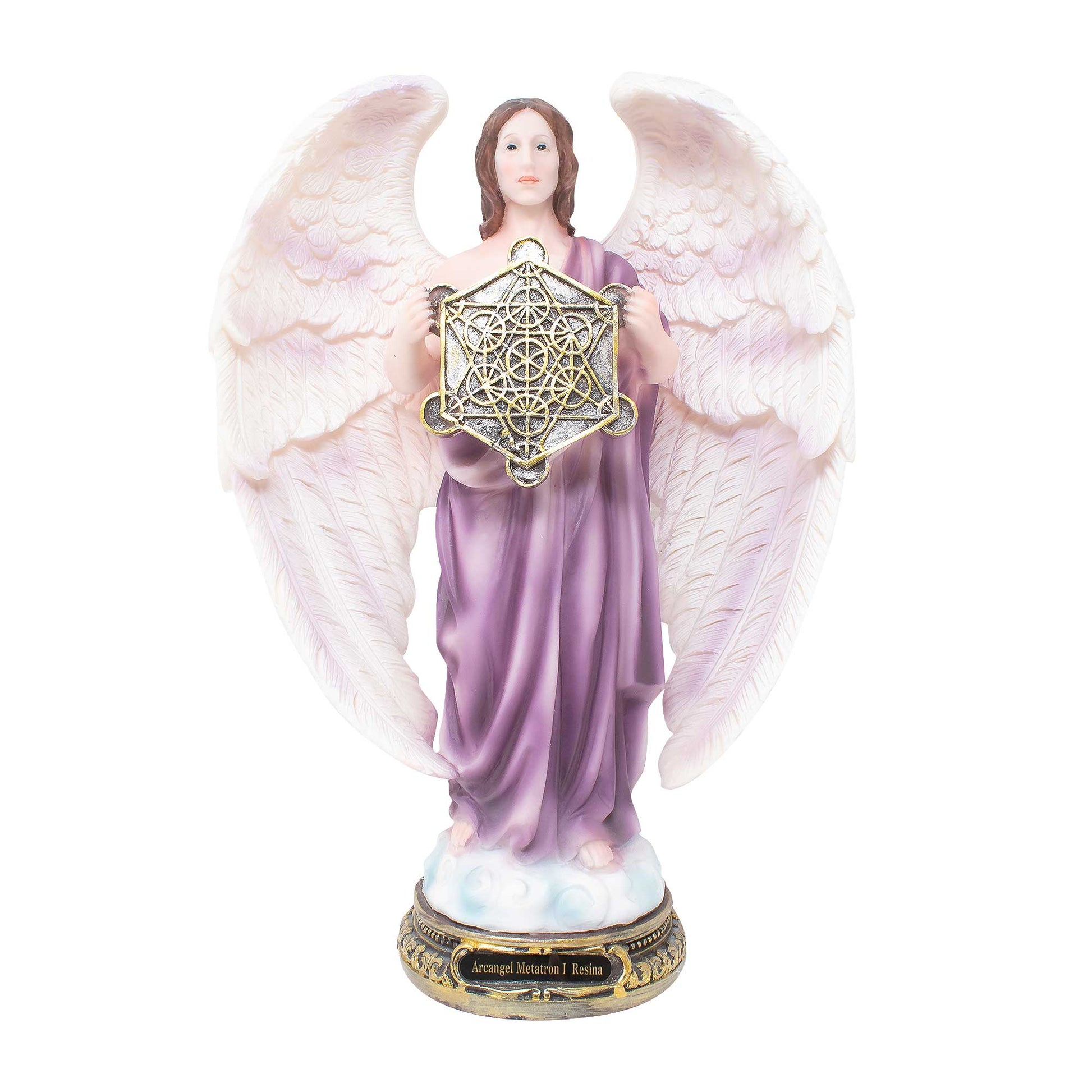 MrcjSales - Archangel Metatron Resin Statue | Multiple Sizes | Craftsmanship | Church Decor for Services, Home, Gifts, and Celebrations - M x 12" inches image