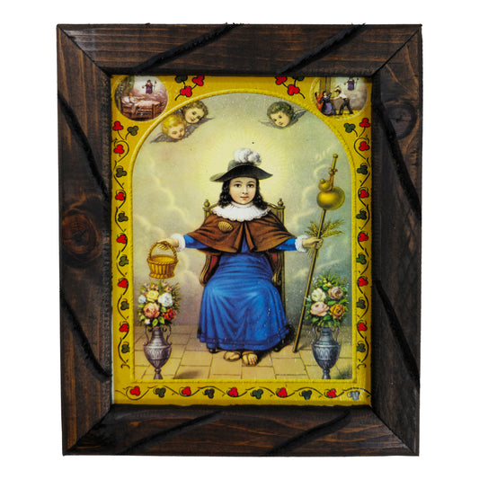 Mrcjsales - Holy Child of Atocha - Rustic Frame, Unique Mexican Art, Symbol of Hope & Love in Multiple Sizes, Perfect Home Decor & Meaningful Gift! image 3