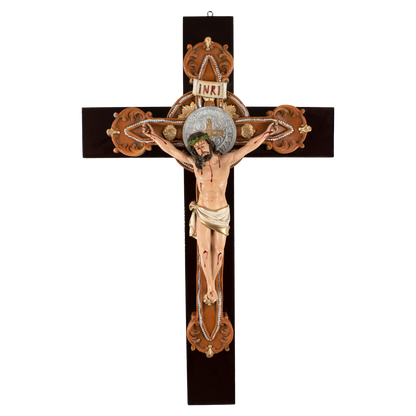 Mrcjsales: St. Benedict Crucifix | July 11th Celebration | Resin Polyester Art | Iconic Symbol of Hope, Faith, and Love image 0