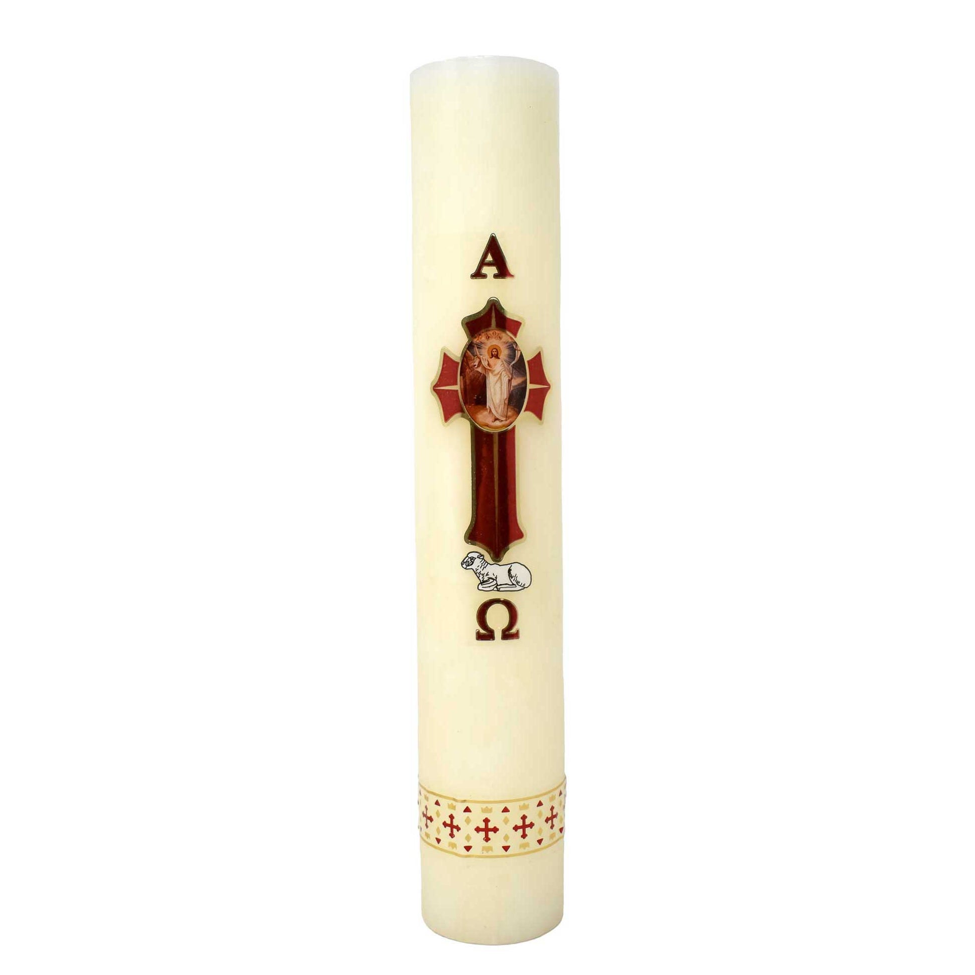 mrcjsales - Easter Regular Candle 12" - 1/2 Kilo. Divine Jesus Christ Symbol. Versatile Decoration for Church & Home. image 0