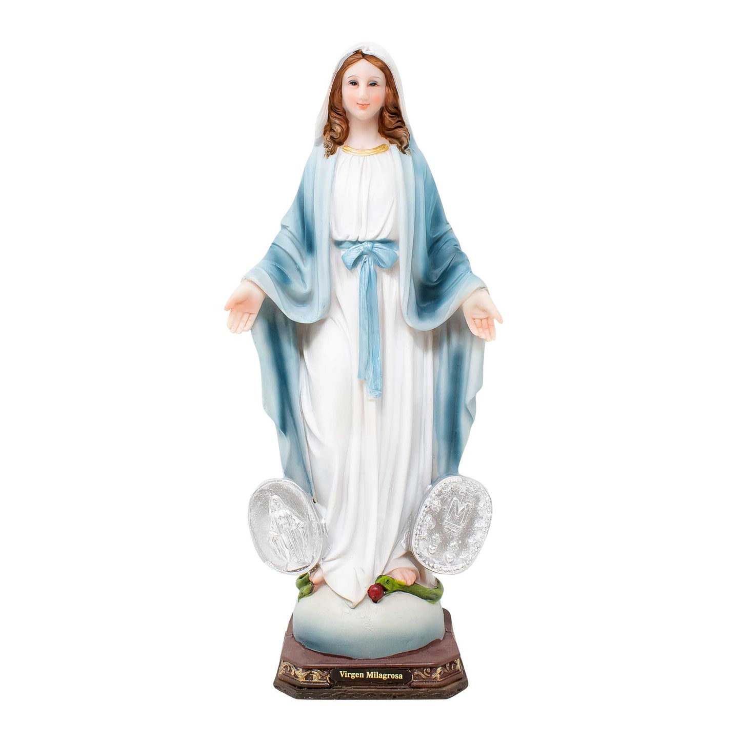 MrcjSales - Miraculous Virgin Resin Statue | Multiple Sizes | Durable Craftsmanship | Spiritual Home Decor Symbolizing Virgen Milagrosa for Church, Gifts, Celebrations, and Altars image 0