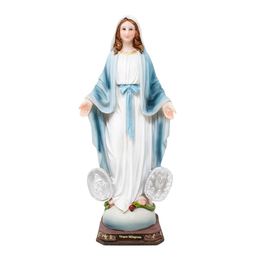 MrcjSales - Miraculous Virgin Resin Statue | Multiple Sizes | Durable Craftsmanship | Spiritual Home Decor Symbolizing Virgen Milagrosa for Church, Gifts, Celebrations, and Altars image 0