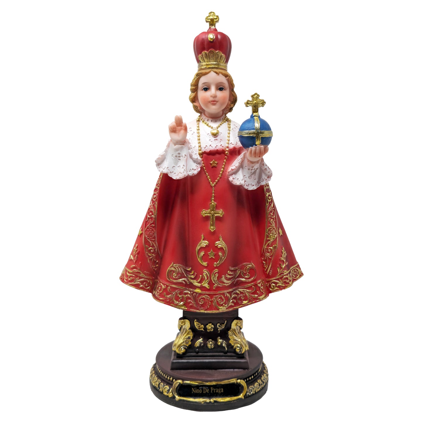 Infant of Prague Statue | Multiple Sizes | Realistic Design | Quality Resin | Spanish Name | Ideal for Church, Home Decor, Gifts - M x 12" inches image
