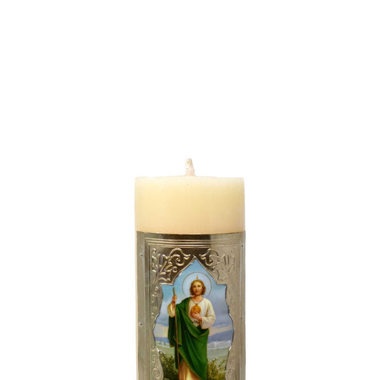 mrcjsales - Saint Judes Easter Candle 10" - 1 Kilo. Divine Symbol of Faith & Hope. Church & Home. Baptisms, Confirmations, and More! image 1
