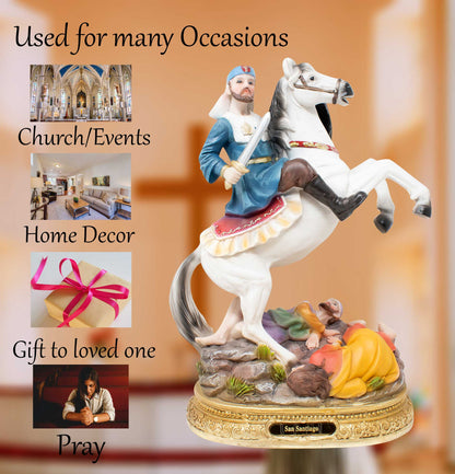 MrcjSales - San Santiago Resin Statue | Multiple Sizes | Inspirational Church Decor | Ideal for Church Services, Home Altars, and Meaningful Gifts image 4
