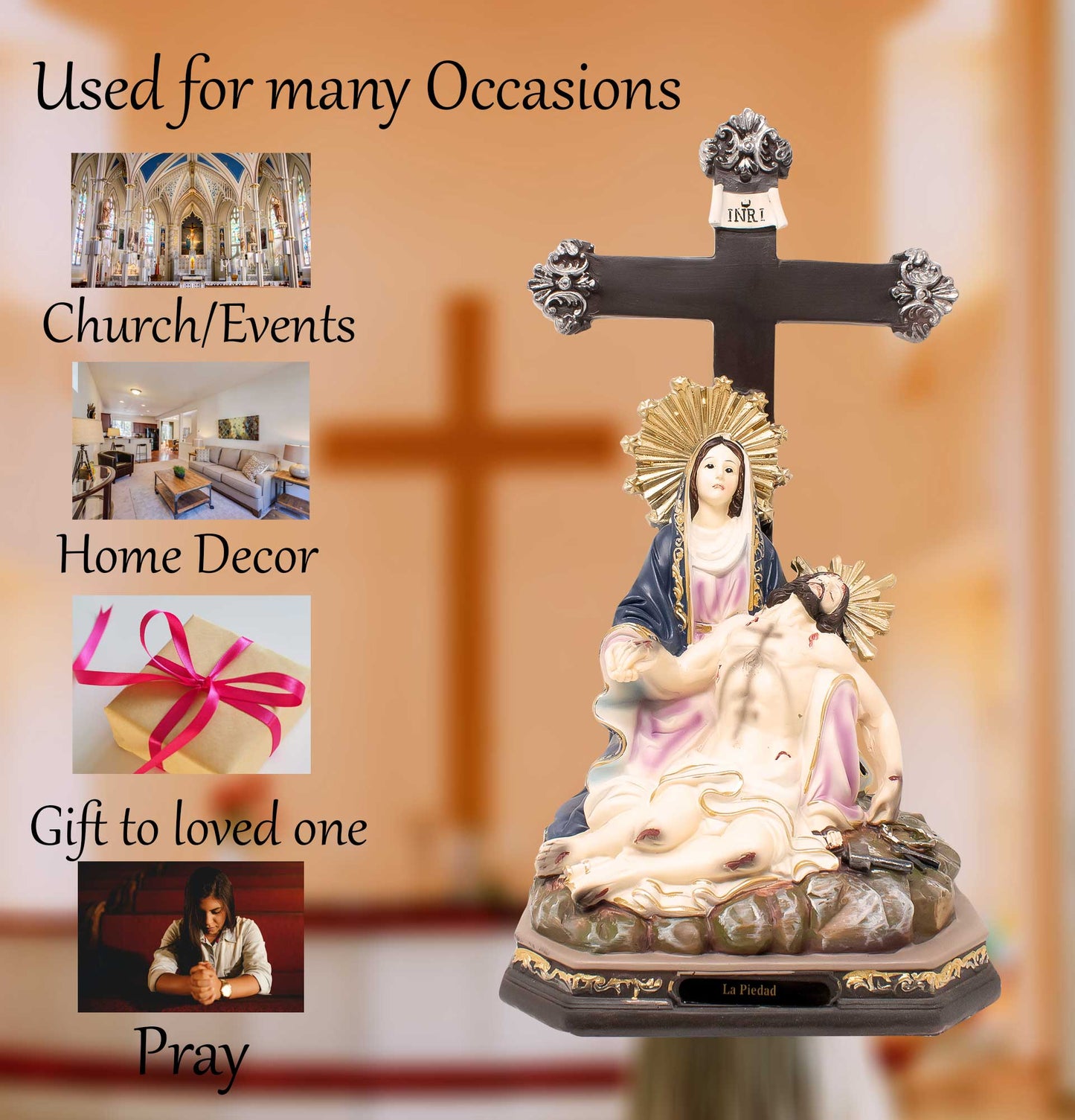 MrcjSales - Piety Resin Statue | La Piedad | Multiple Sizes | Catholic Church Decor, Home Decor, Gifts, Celebrations image 4