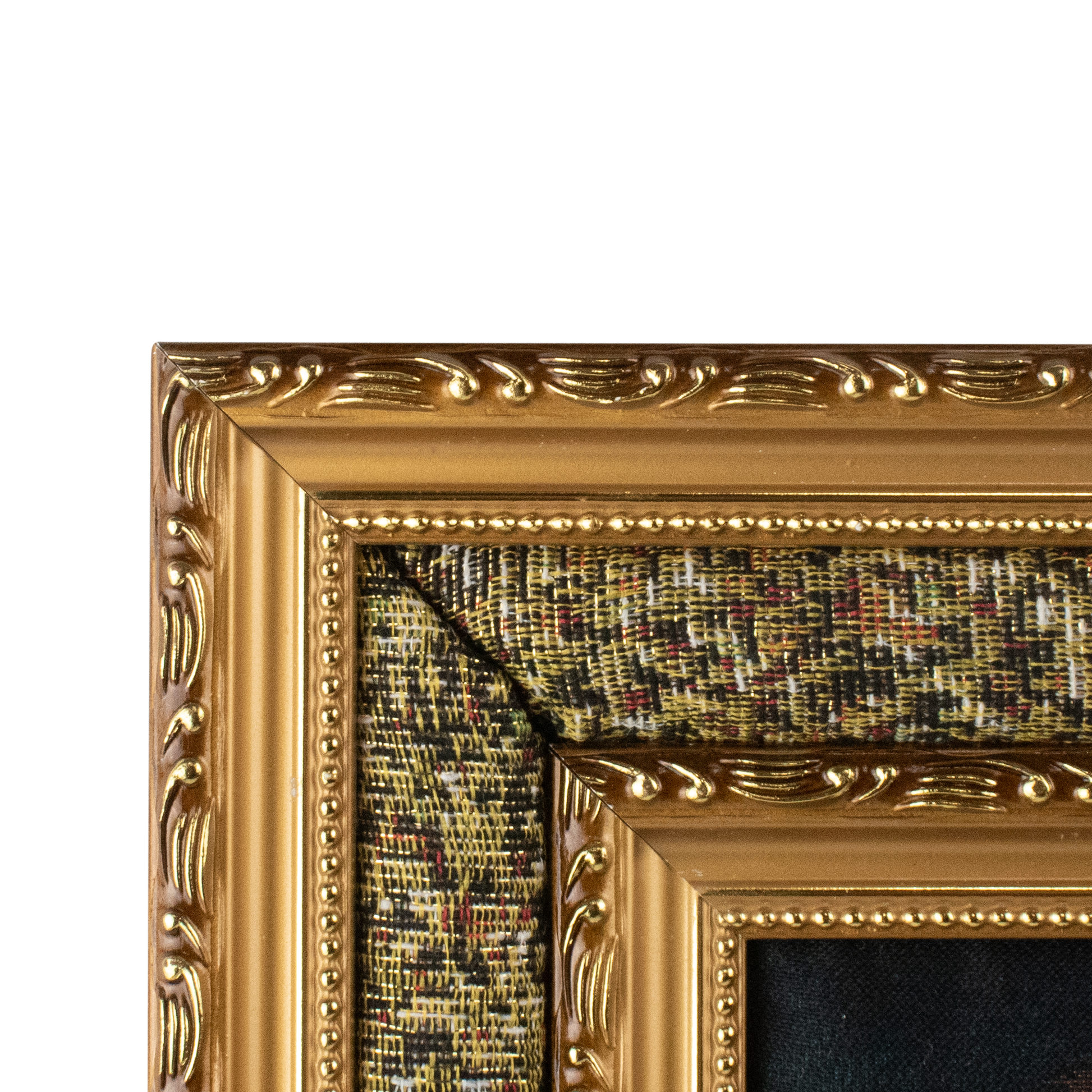 Mrcjsales: Face of Jesus Cloth Frame | Golden Double Frame | Religious Home Decor | Spanish Name: Cristo Rostro | Gift for Loved Ones image 1