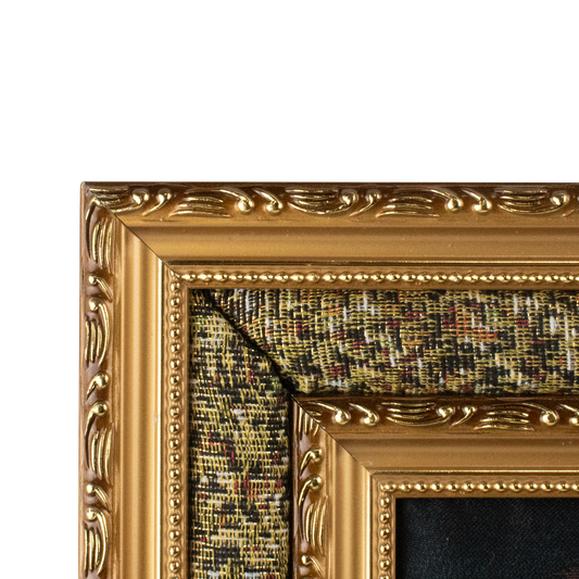 Mrcjsales: Face of Jesus Cloth Frame | Golden Double Frame | Religious Home Decor | Spanish Name: Cristo Rostro | Gift for Loved Ones image 1
