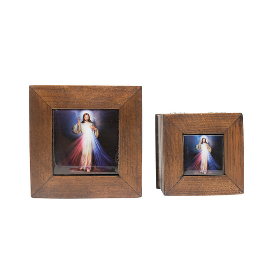MrcjSales Divine Mercy Jewelry Box - Beautifully Crafted Design | Gift for Loved Ones | Religious Symbolism | High-Quality Materials | Versatile Use image 1