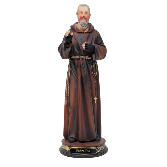 MrcjSales - Father Pio Resin Statue | Multiple Sizes | Realistic Appearance | Church Services, Home Decor, Gifts | Spanish Name Padre Pio image 5