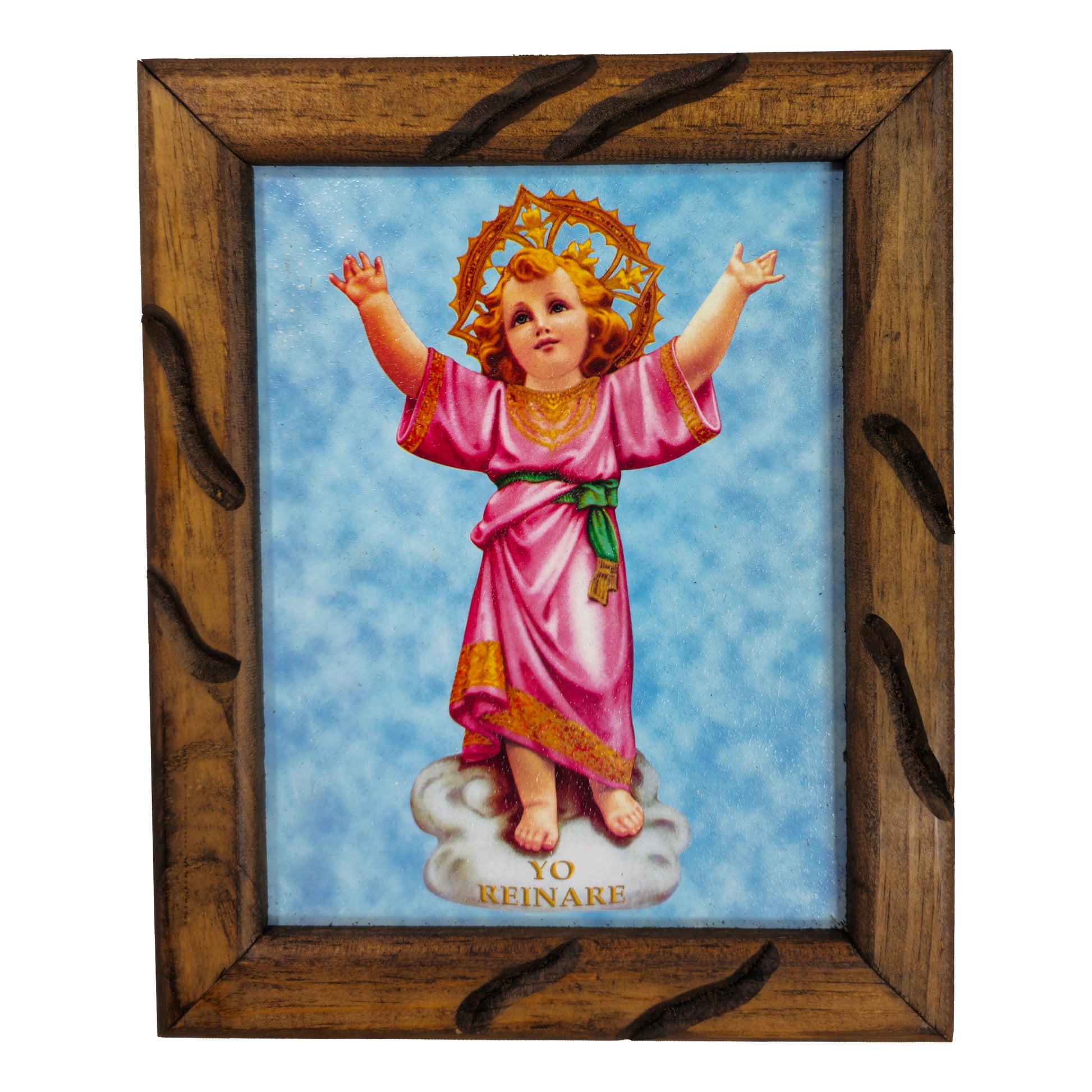 Mrcjsales: Divine Child Wooden Frame | Mexican Religious Art | Healing Icon | Unique & Authentic | Perfect Gift | Multiple Sizes! - S | 12"x10" image