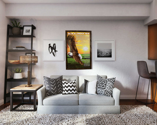 Mrcjsales - Psalm 91 – Rustic Frame, Multiple Sizes, Mexican Art, Symbolizes Hope, Love, Strength. Perfect Home Decor & Unique Gift! image 1