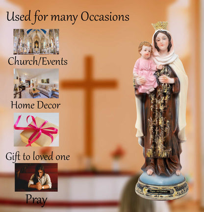 MrcjSales - Virgin of Carmen Statue | Multiple Sizes | Resin Craftsmanship | Virgen de Carmen | Church, Home Decor, Gifts image 4