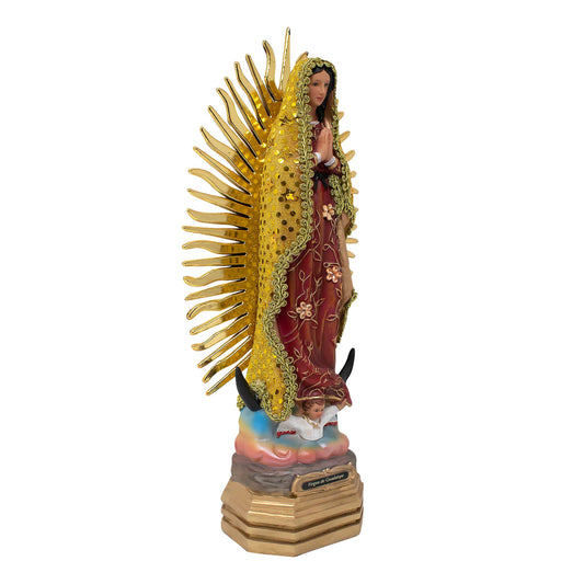 MrcjSales - Our Lady of Guadalupe Yellow Dress Statue | Resin Material | Multiple Sizes | Detailed Quality | Perfect for Home Decor, Gifts, and Celebrations image 1