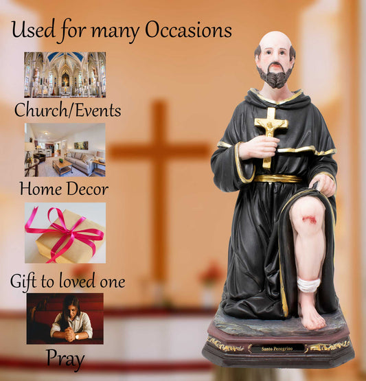 MrcjSales - Holy Pilgrim Resin Statue | Multiple Sizes | Santo Peregrino | Perfect for Church, Home Decor, Gifts image 4