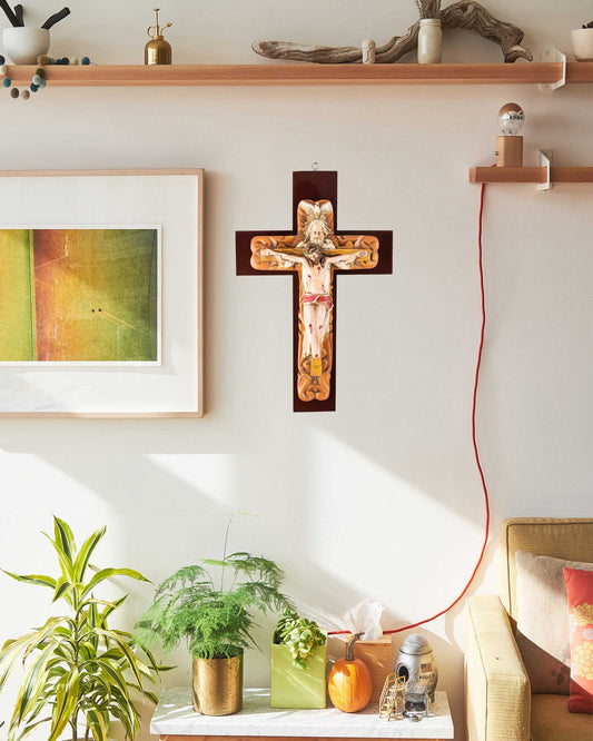 Mrcjsales: Holy Trinity Crucifix | Santísima Trinidad Cruz | Polyester & Resin | Unique Design | Multiple Sizes | Made in Mexico | Perfect Christian Gift! image 1